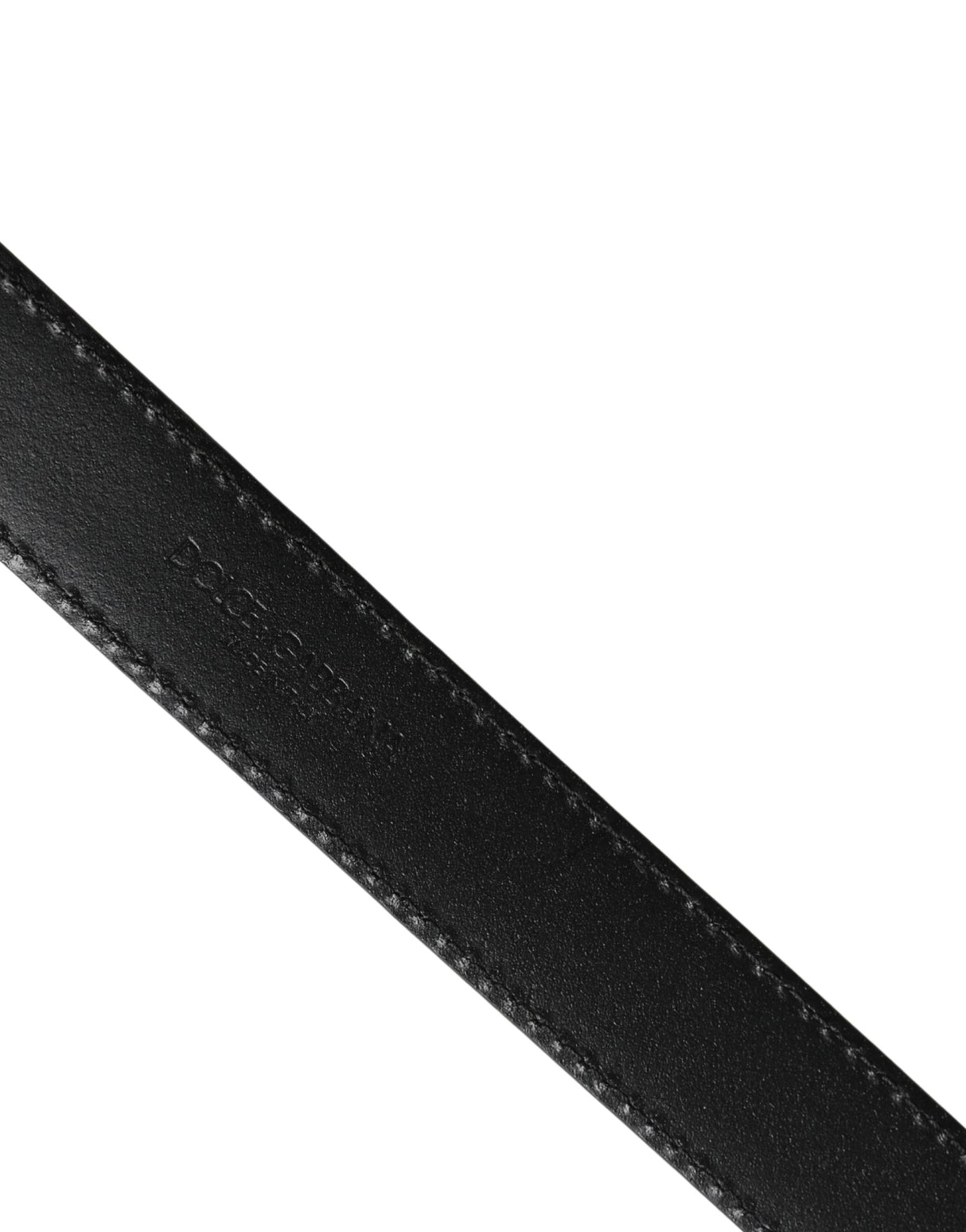 Dolce & Gabbana Men Silver Classic Leather Square Buckle Belt