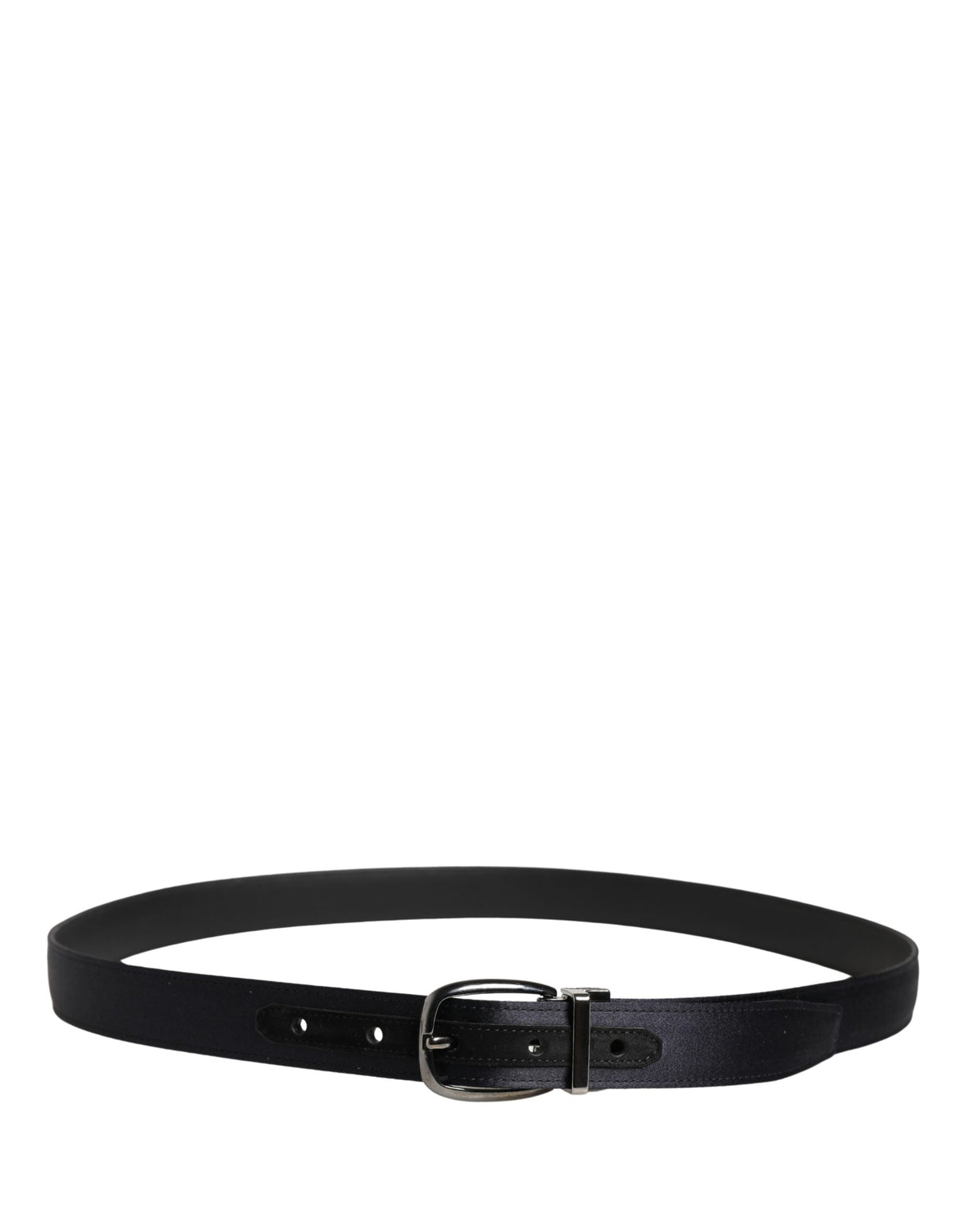 Dolce & Gabbana Men Black Classic Viscose Metal Buckle Belt