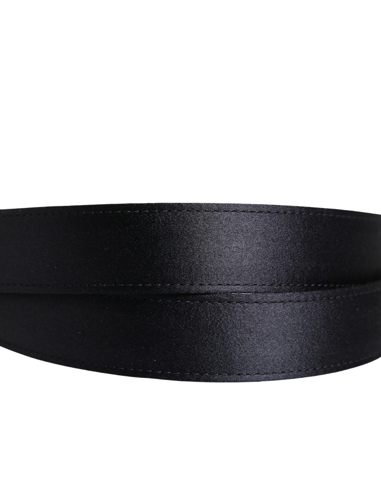 Dolce & Gabbana Men Black Classic Viscose Metal Buckle Belt