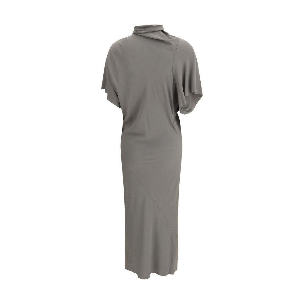 Rick Owens Gray Acetate Casual Dress