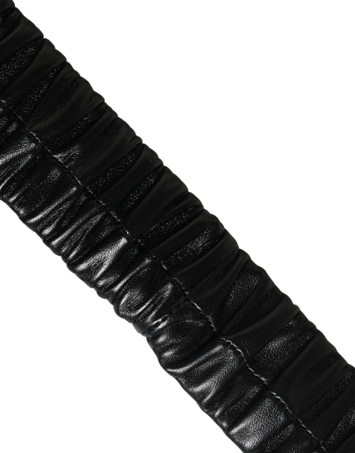 Dolce & Gabbana Black Leather Gold Heart Metal Buckle Belt