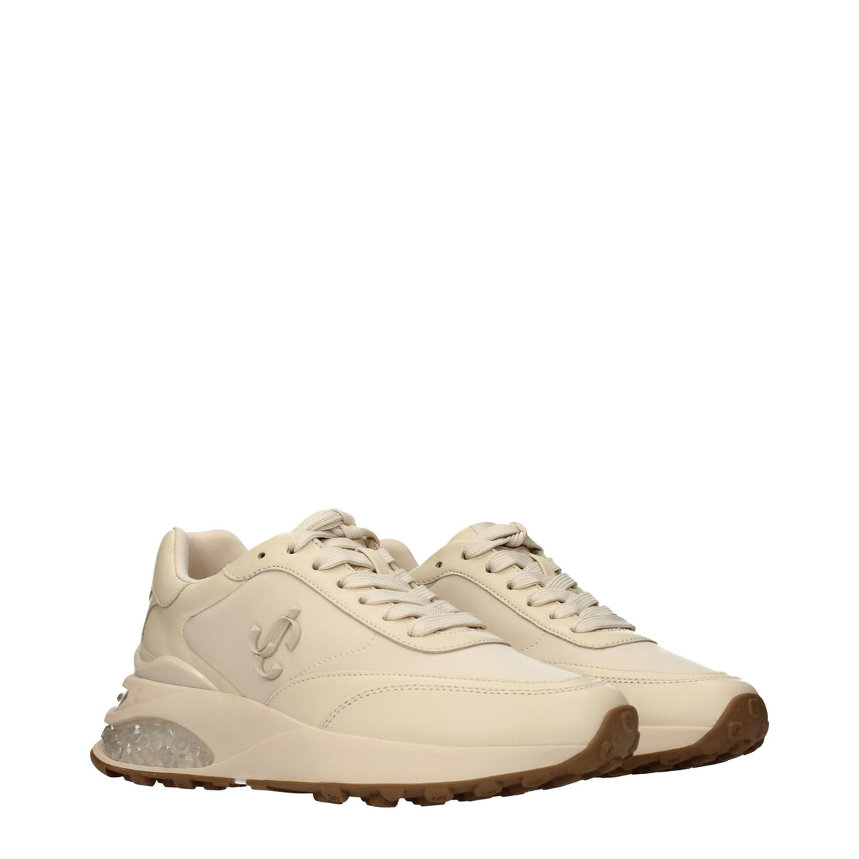 Jimmy Choo Beige Fabric Chunky Sneakers