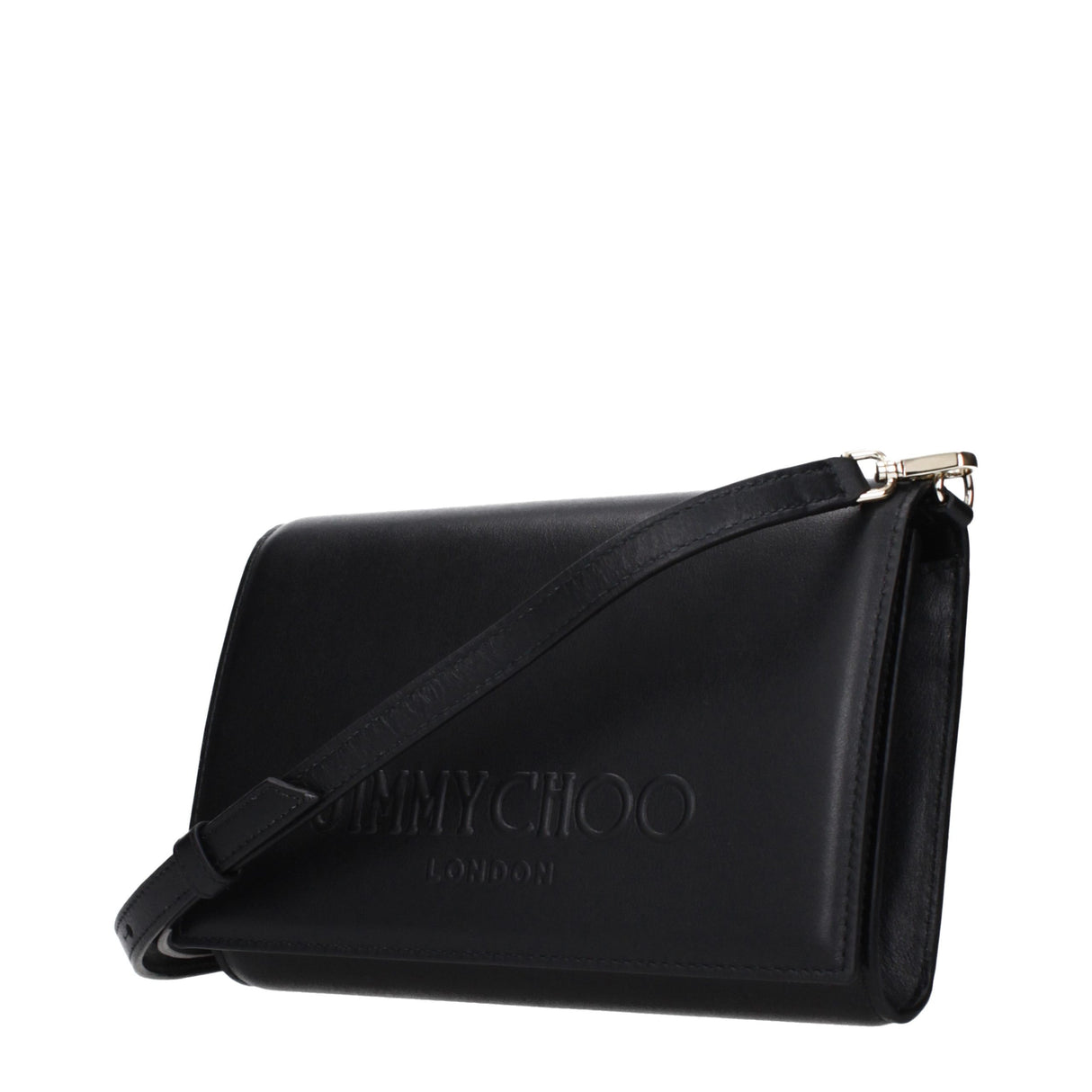 Jimmy Choo Black Leather Clutch Bag
