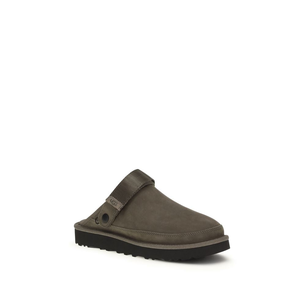 UGG Brown Calf Leather Bos Taurus Mules