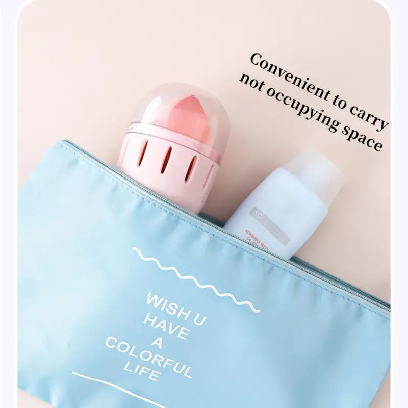 Portable Transparent Makeup Sponge Storage Box Case