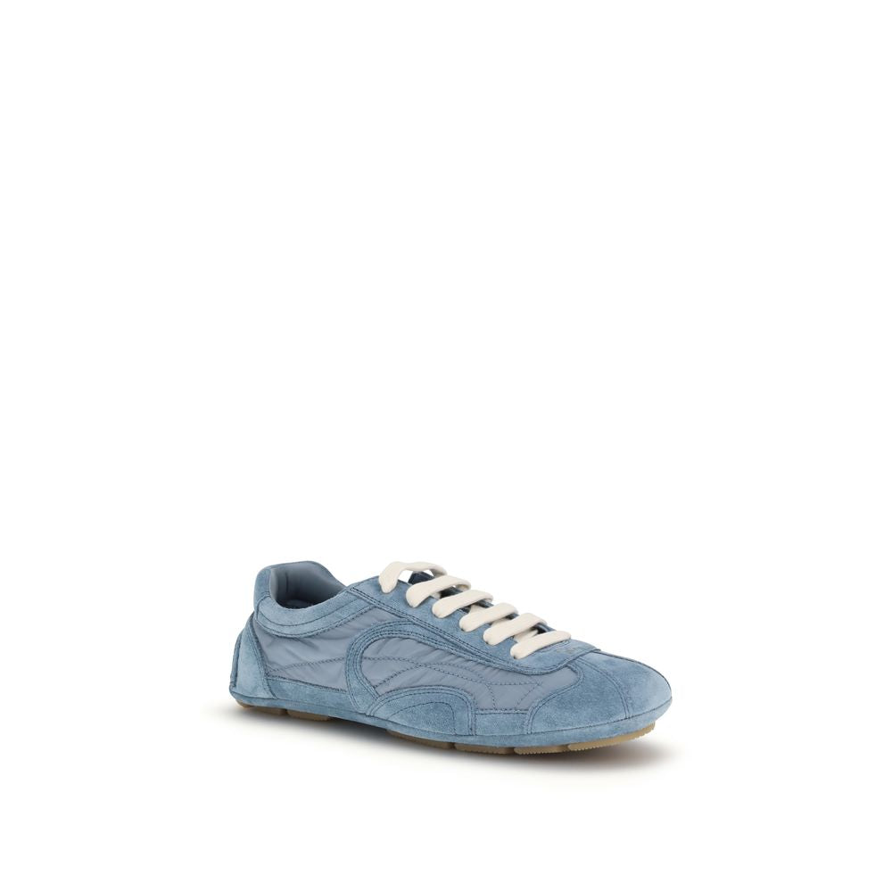 Prada Blue Lamb Ovis Aries Athletic Sneakers