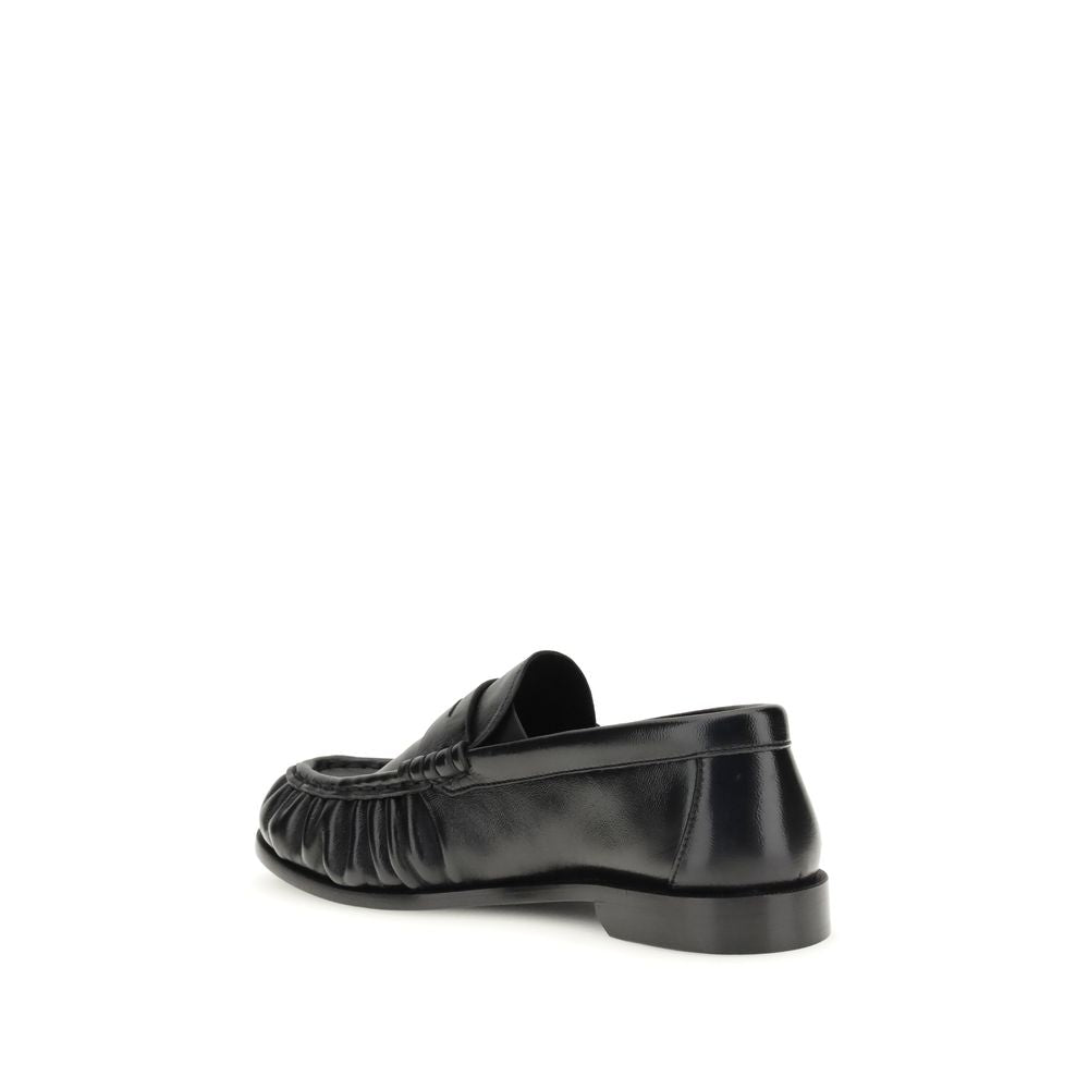 Saint Laurent Black Lamb Ovis Aries Slip-On Loafers