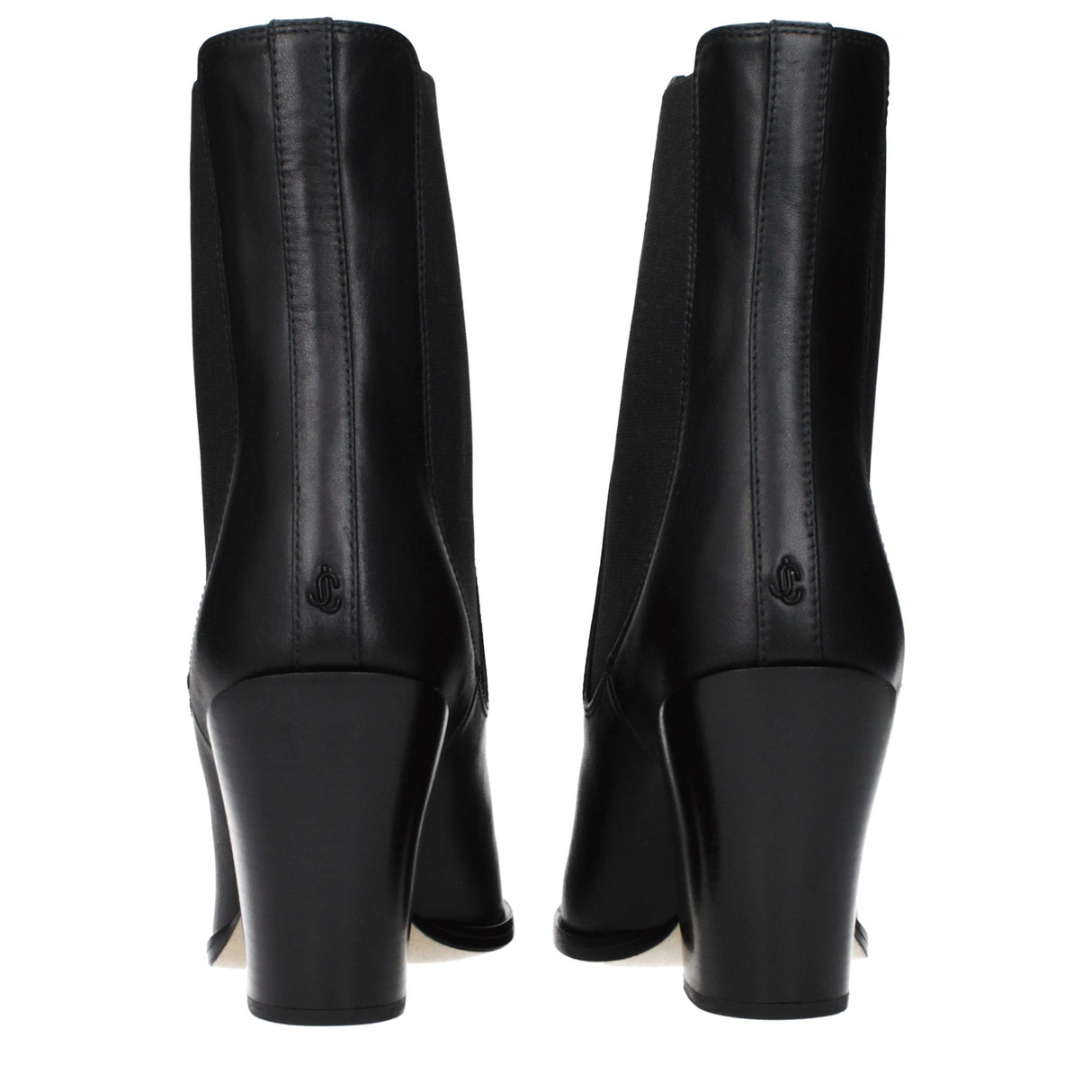 Jimmy Choo Black Leather Ankle Boots