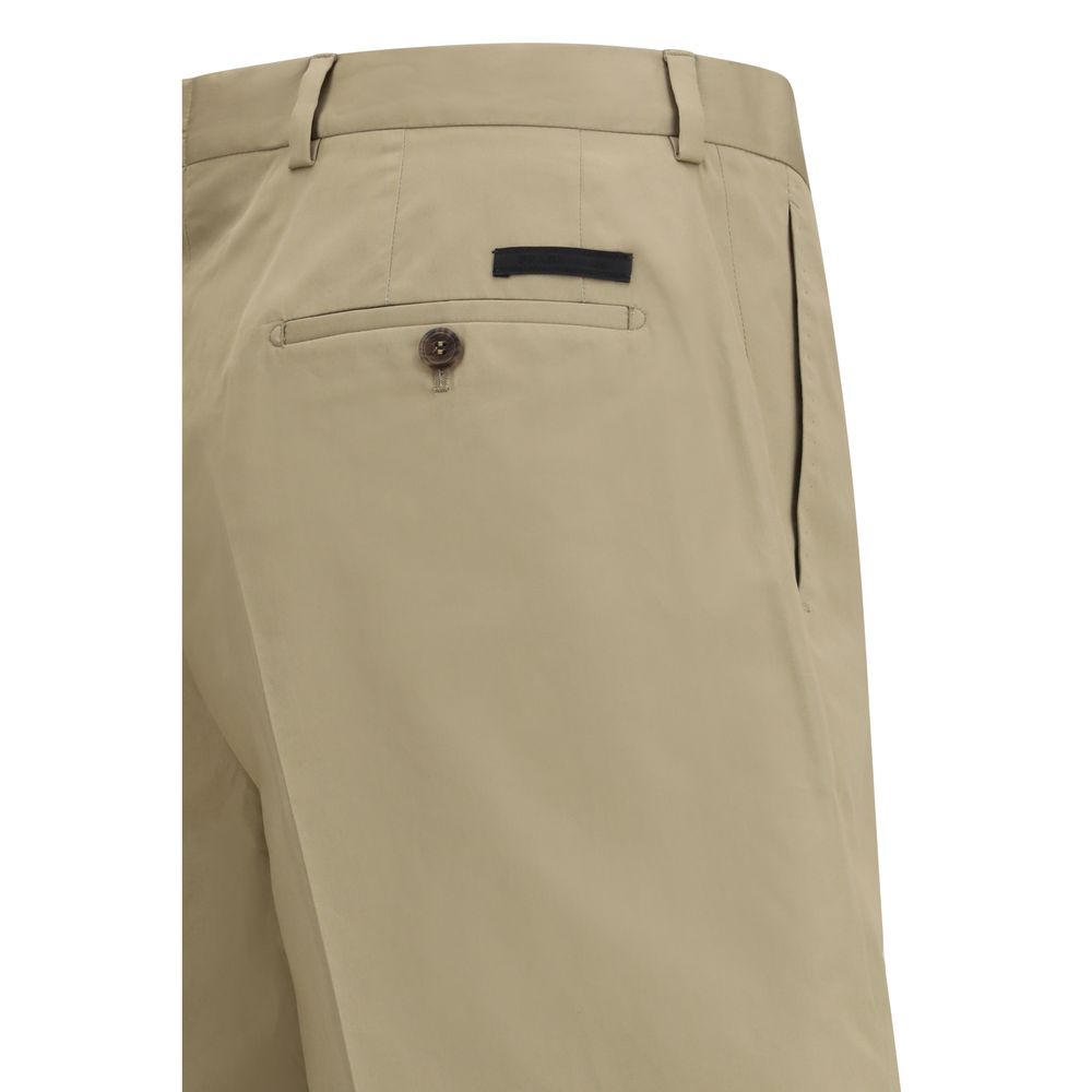 Prada Beige Cotton Bermuda Shorts