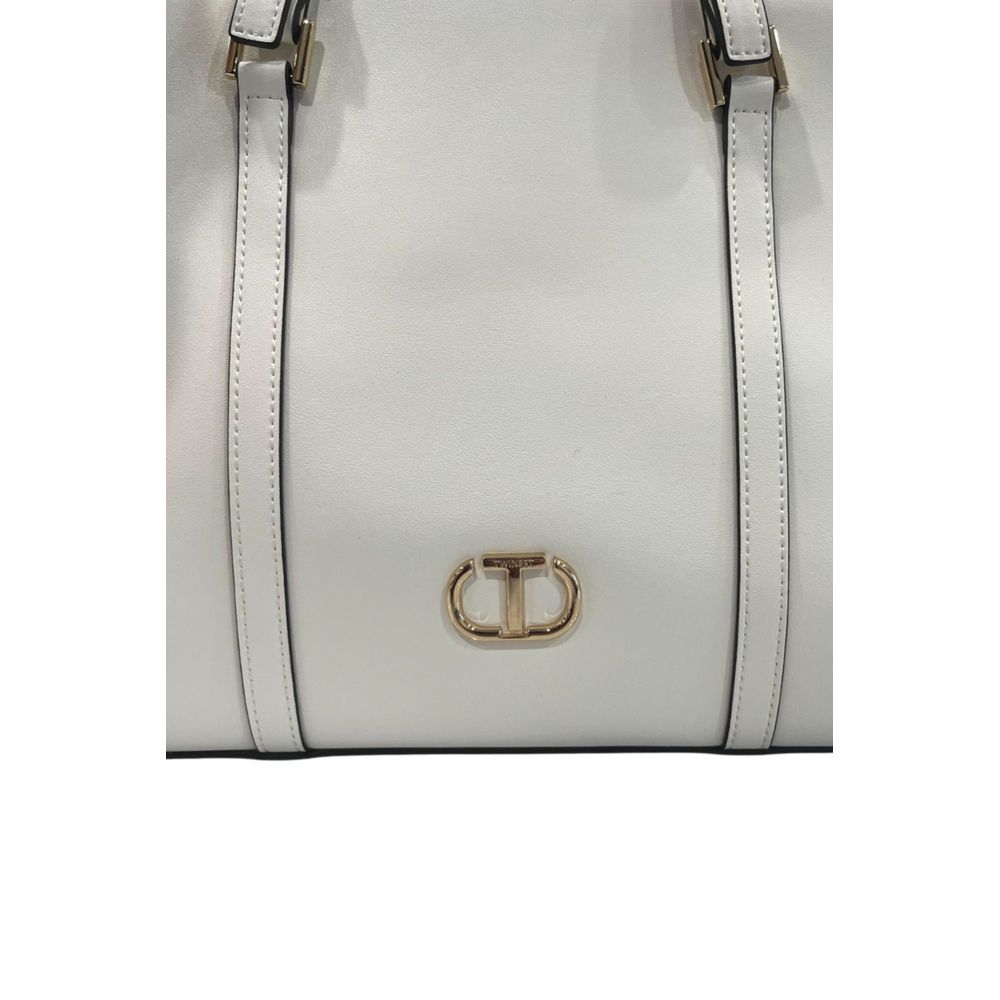 Twinset White PU Women Shoulder Bag
