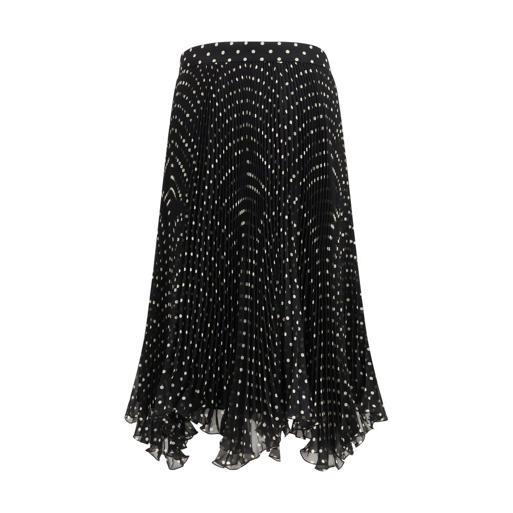 Valentino Black Silk Skirt
