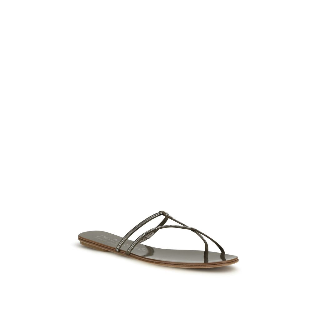 Pedro García Brown Calf Leather Bos Taurus Sandals