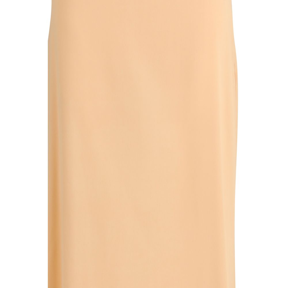 Kristina Ti Orange Silk Long Skirt