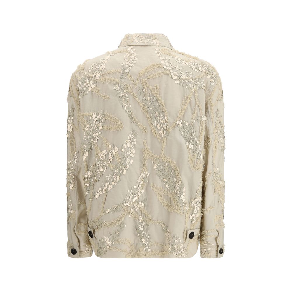 Brunello Cucinelli Beige Cotton Full-Length Jacket
