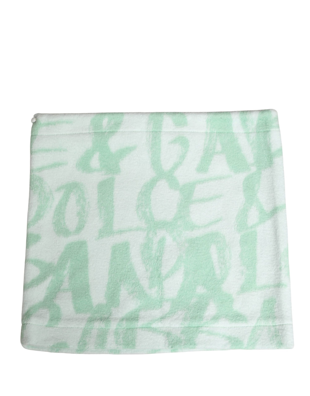 Dolce & Gabbana Men White Logo Print Nylon Neck Warmer Hat