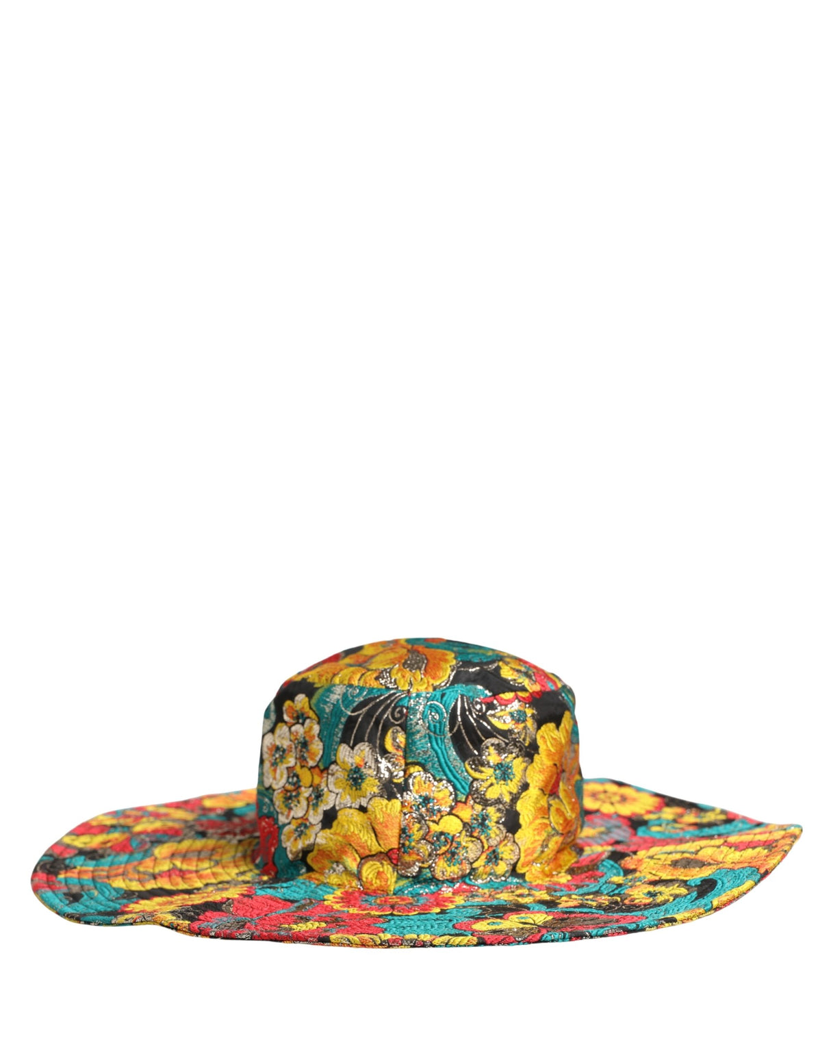 Dolce & Gabbana Men Multicolor Brocade Wide Brim Fisherman Capello Hat