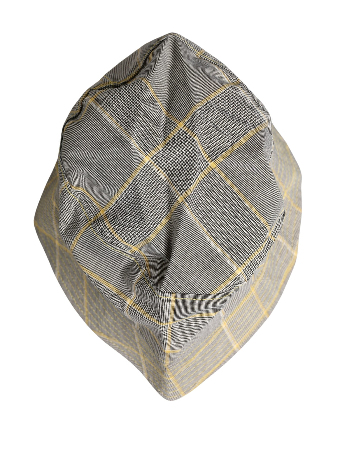 Dolce & Gabbana Men Gray Checkered Bucket Fisherman Capello Hat