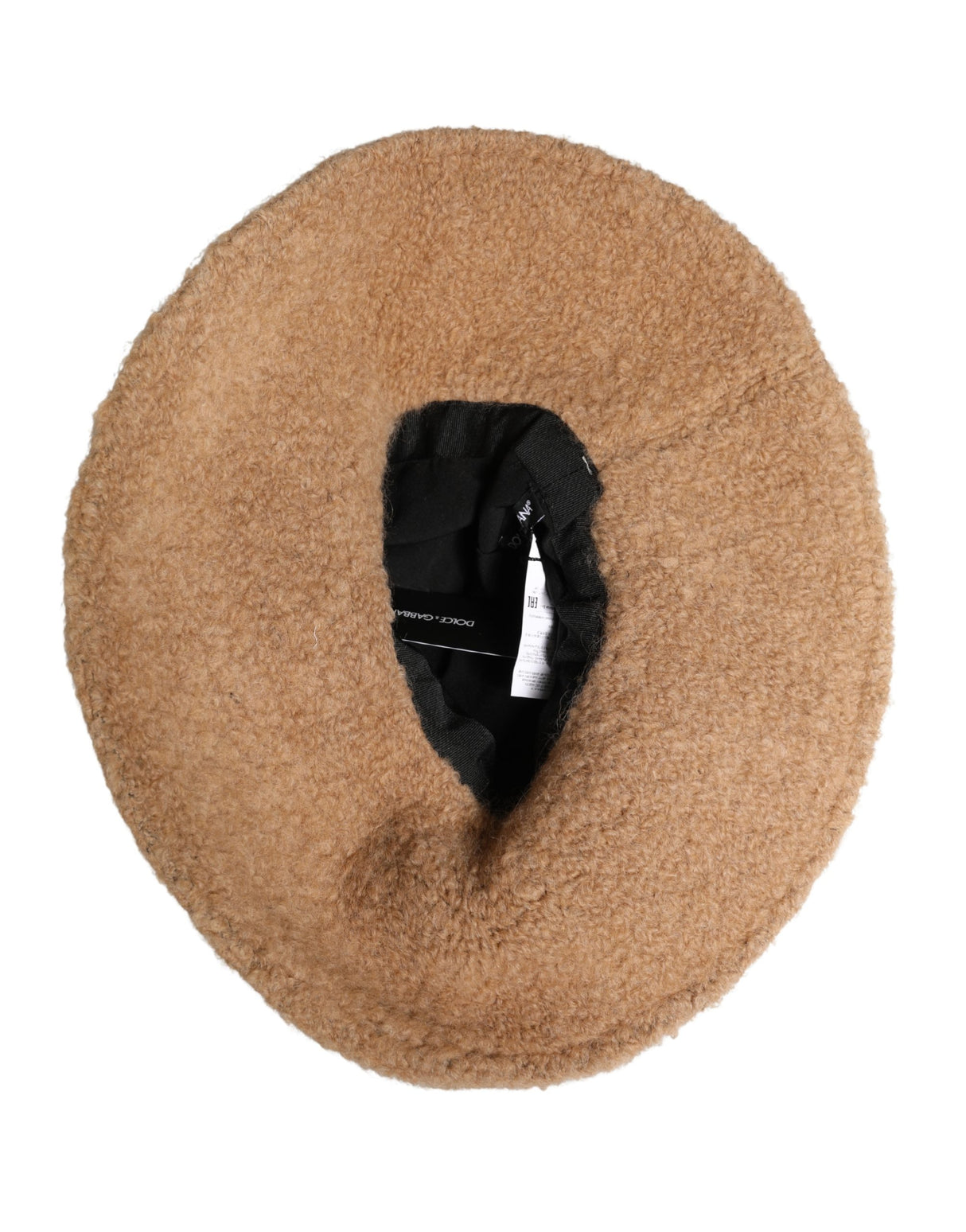 Dolce & Gabbana Beige Virgin Wool Fur Women Knitted Capello Hat