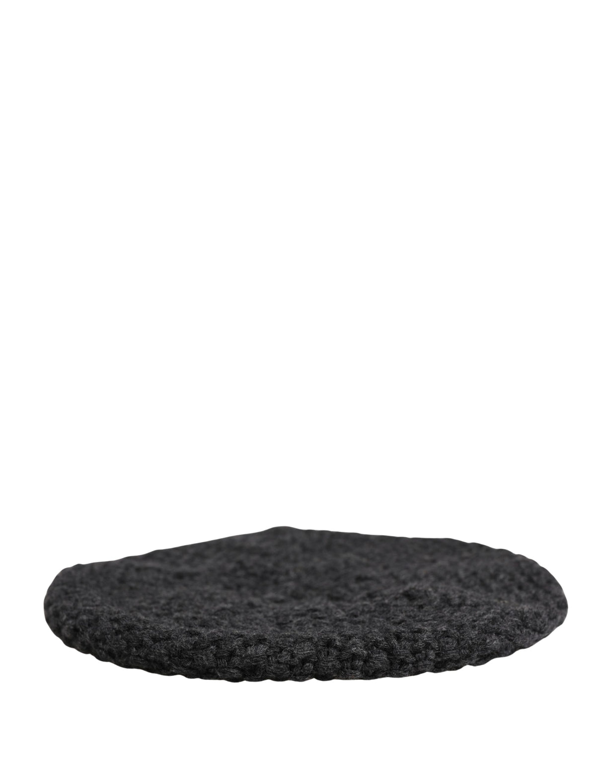 Dolce & Gabbana Black Virgin Wool Knitted Winter Beret Hat