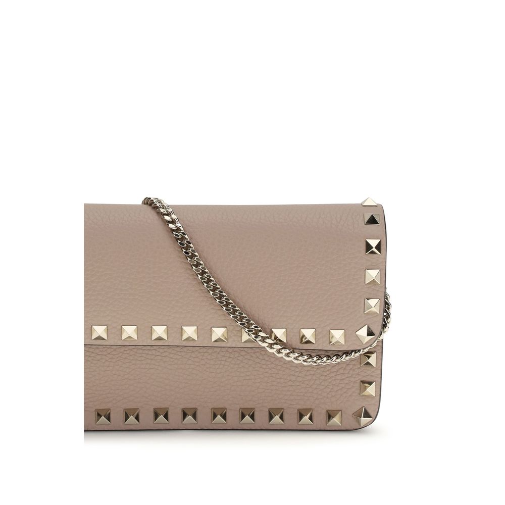 Valentino Garavani Beige Calf Leather Bos Taurus Wallet