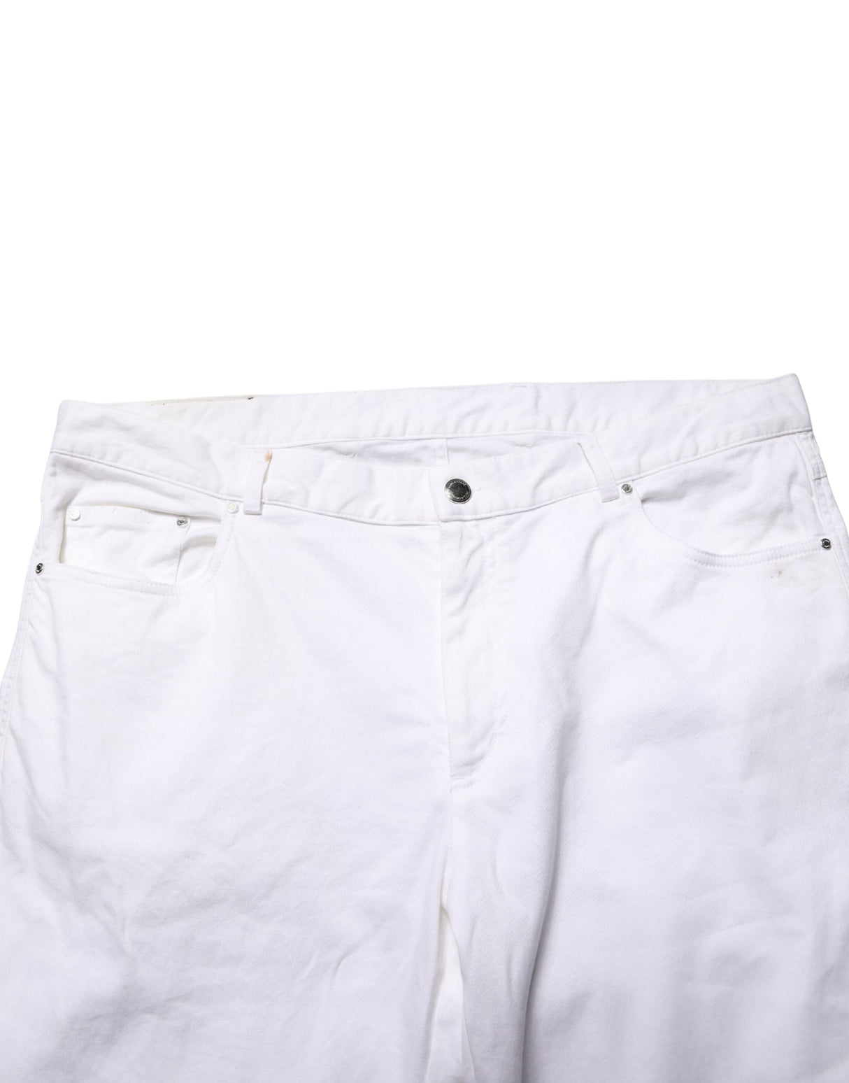 Paul & Shark White Straight Mid Waist Denim Trouser Jeans