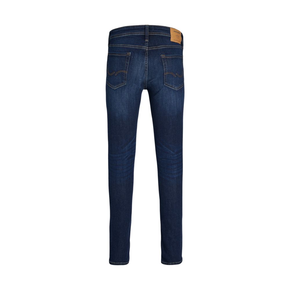 Jack Jones Blue Cotton Skinny Jeans