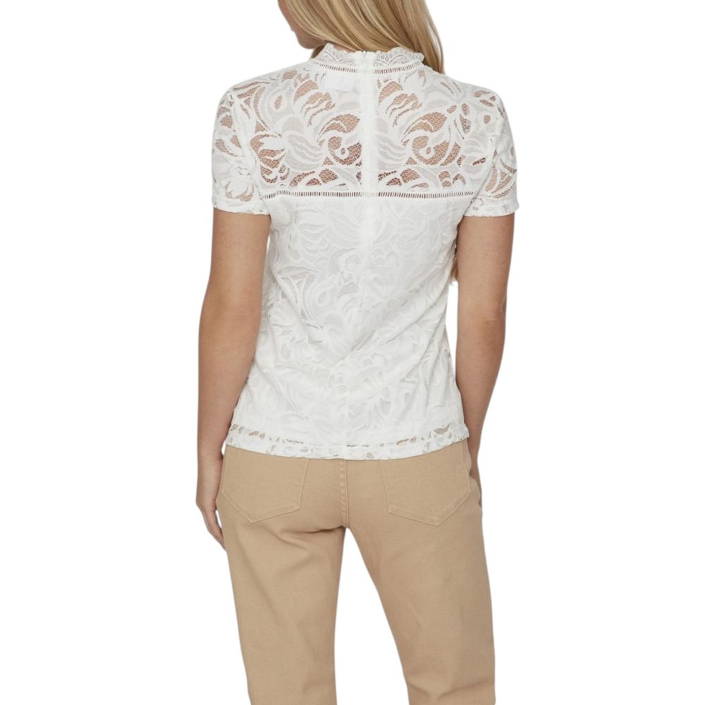 Vila Clothes Cream Polyamide T-Shirt