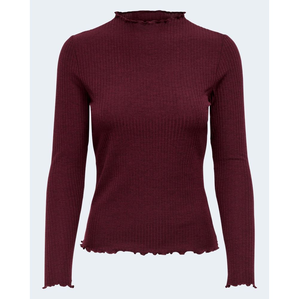 Only Bordeaux Polyester Turtleneck