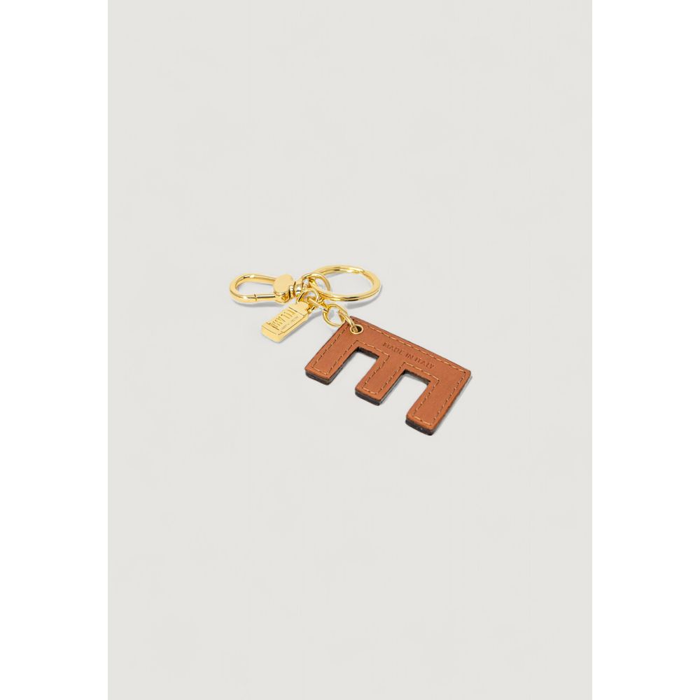 Alviero Martini Prima Classe Beige Leather Keychain