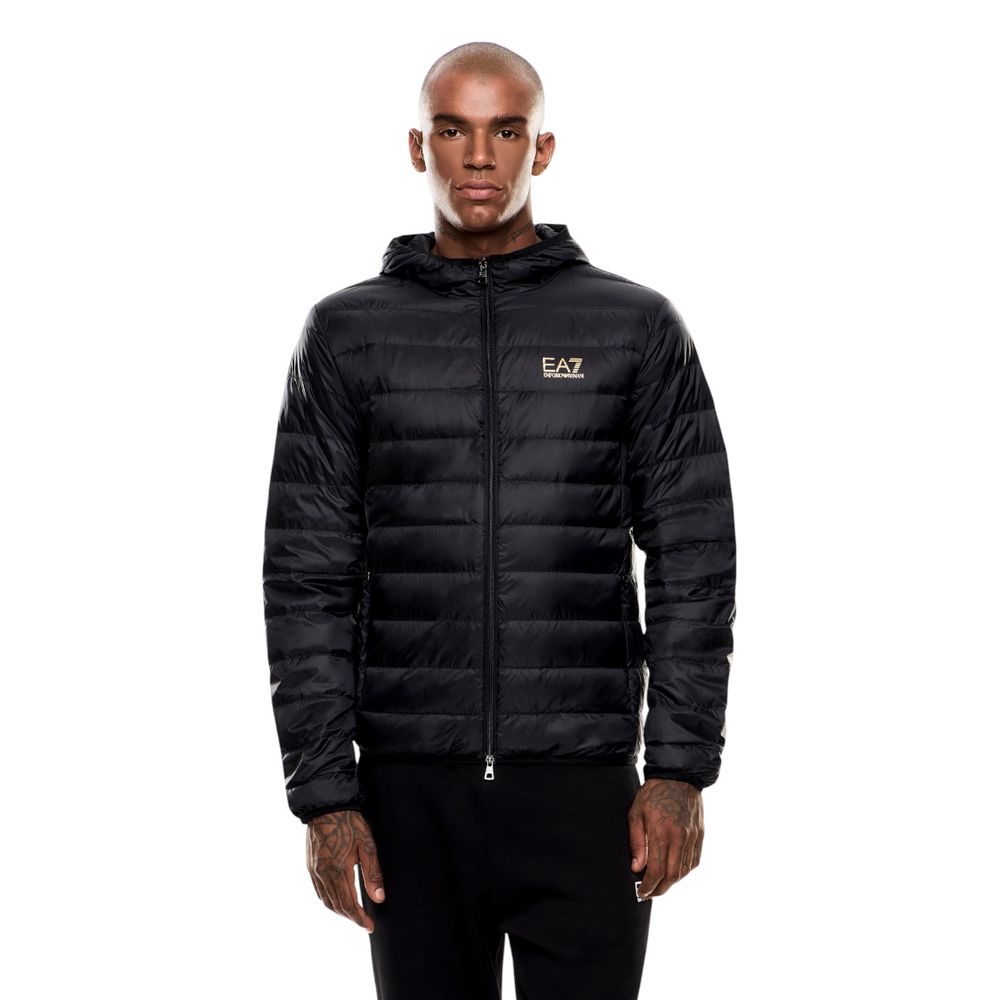 EA7 Emporio Armani Bicolor Polyamide Full-Length Jacket
