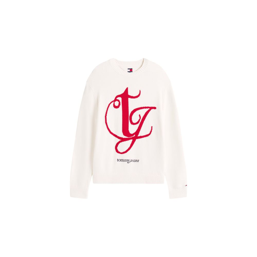 Tommy Hilfiger Jeans Cream Recycled Cotton Sweatshirt