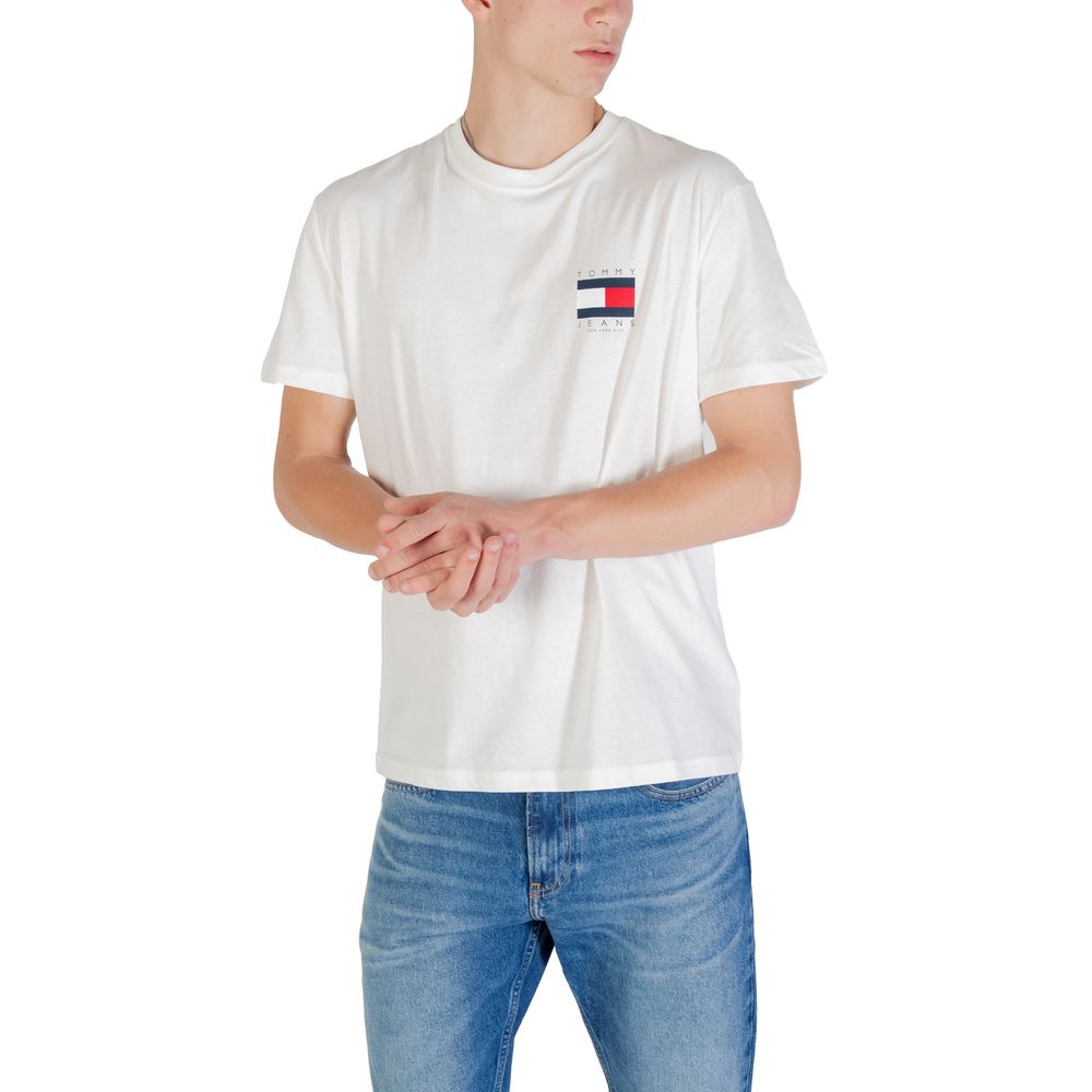 Tommy Hilfiger Jeans White Recycled Cotton T-Shirt