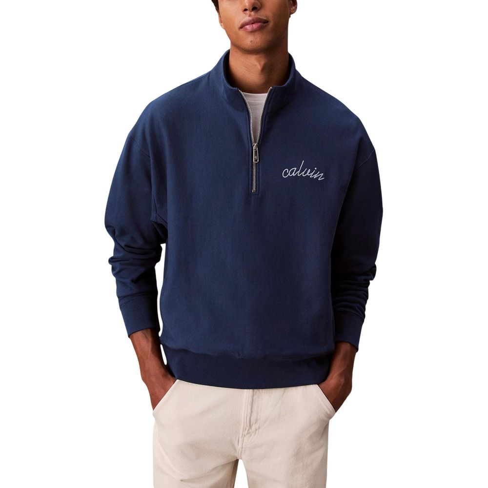Calvin Klein Jeans Blue Cotton Sweatshirt