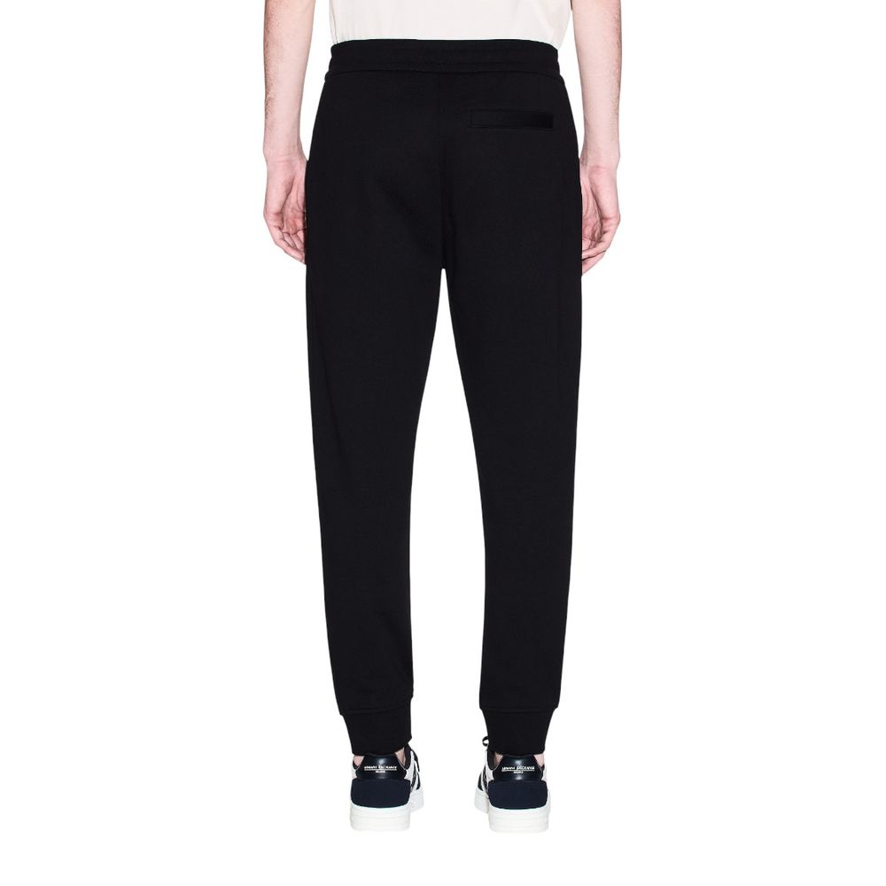 Armani Exchange Black Cotton Joggers (Workout Pants)