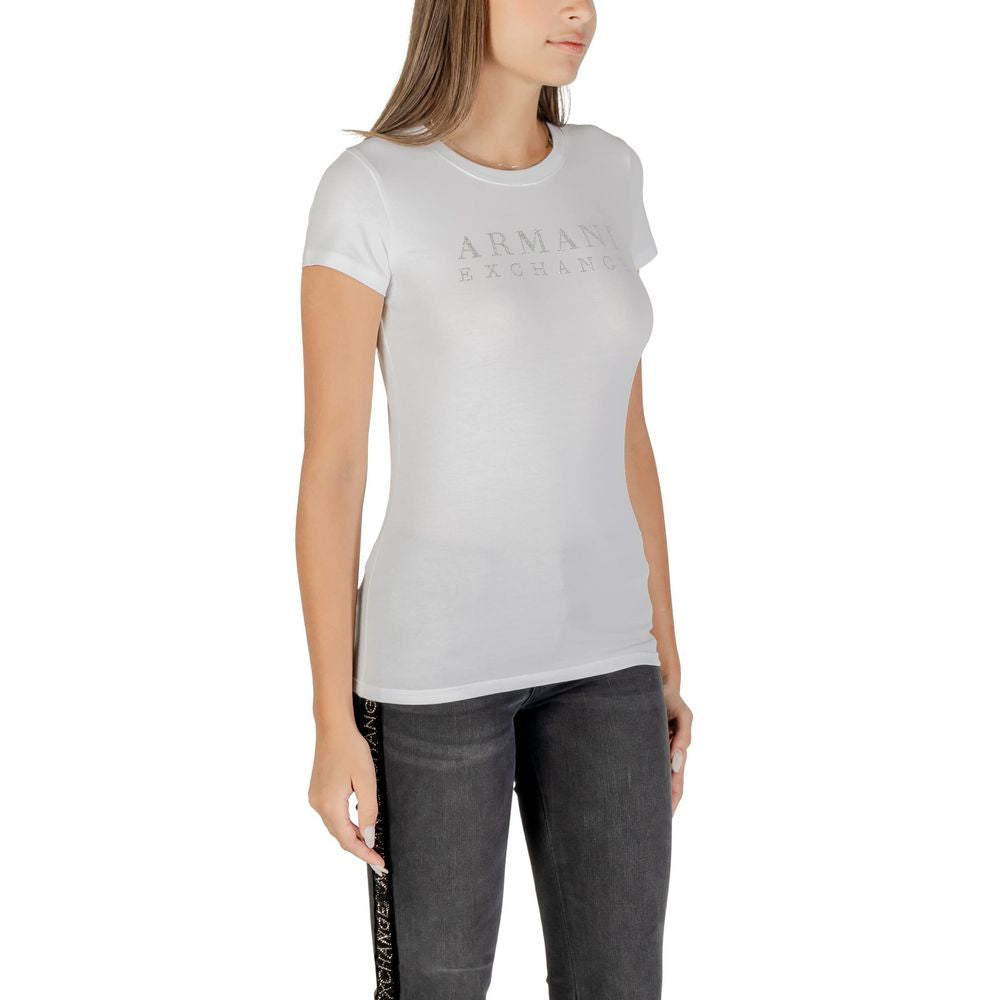 Armani Exchange White Cotton T-Shirt