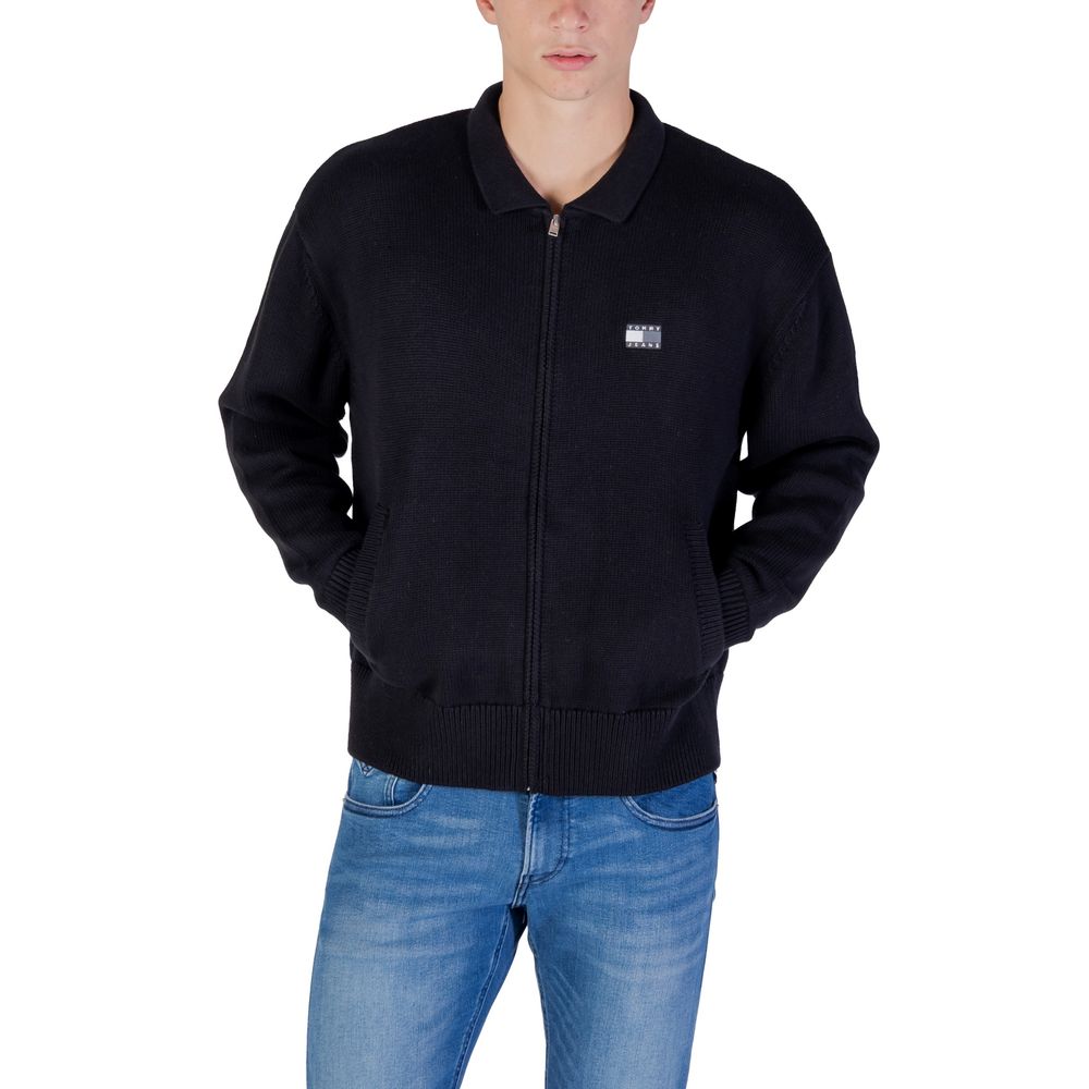 Tommy Hilfiger Jeans Black Recycled Cotton Cardigan