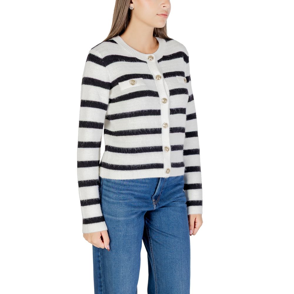 Morgan De Toi White Marabou Cardigan