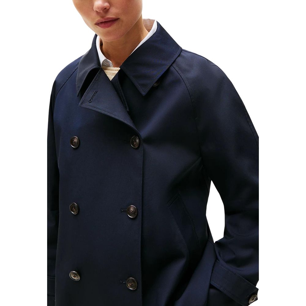 Tommy Hilfiger Blue Organic Cotton Coat