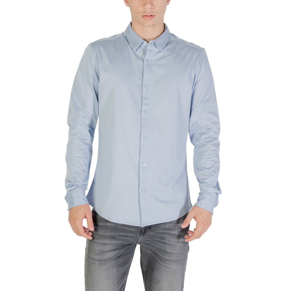 Only & Sons Blue Cotton Dress Shirt