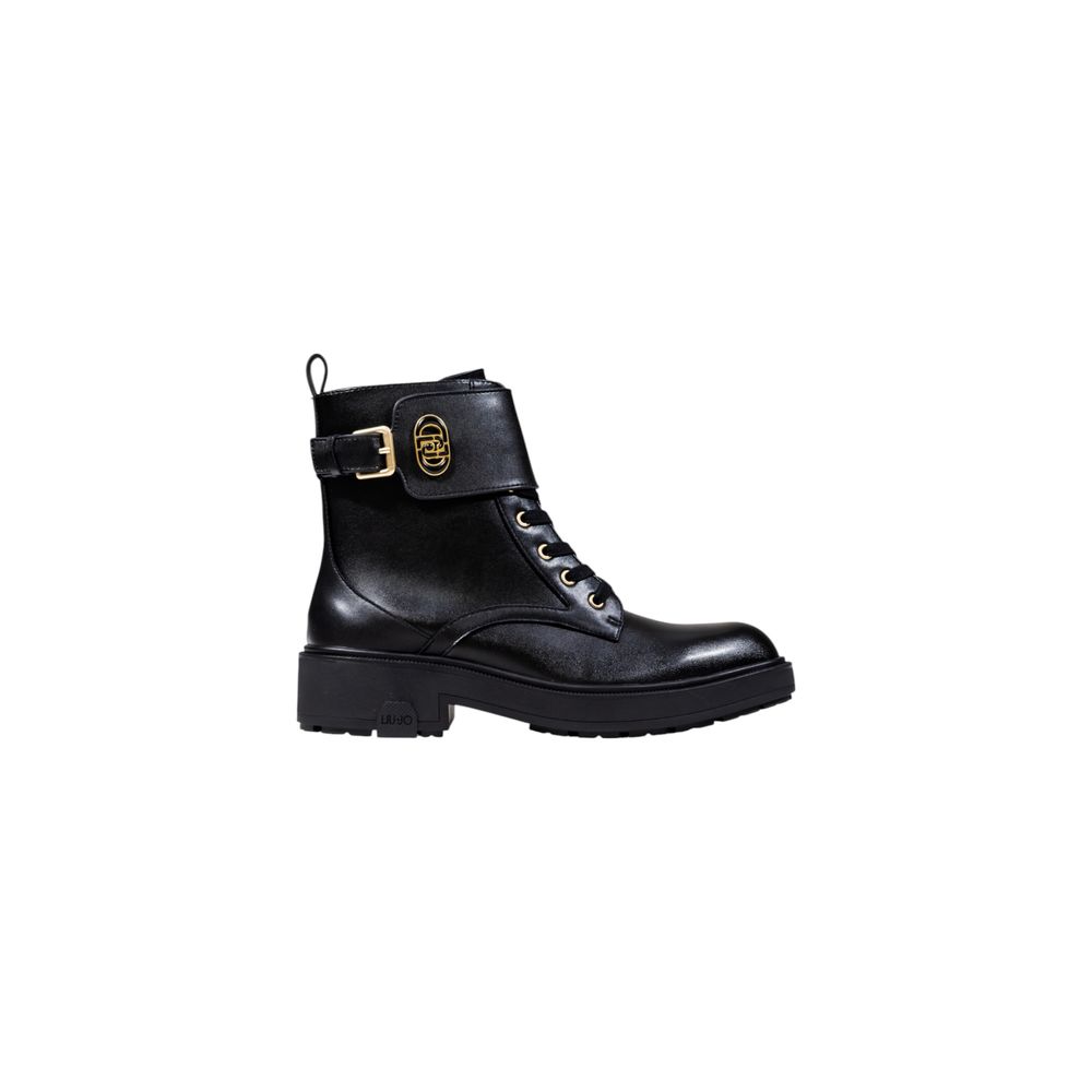 Liu Jo Black Artificial Leather Lace-Up Boots