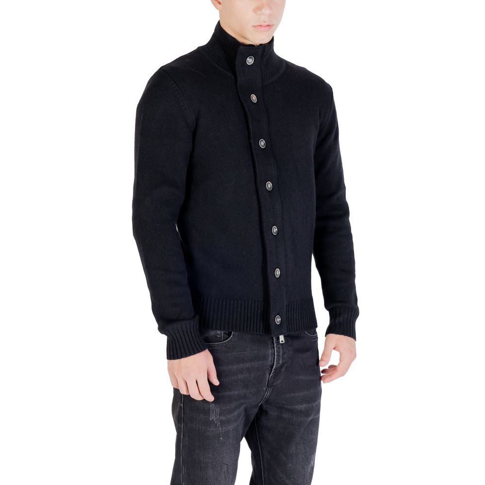 Gianni Lupo Black Marabou Sweatshirt