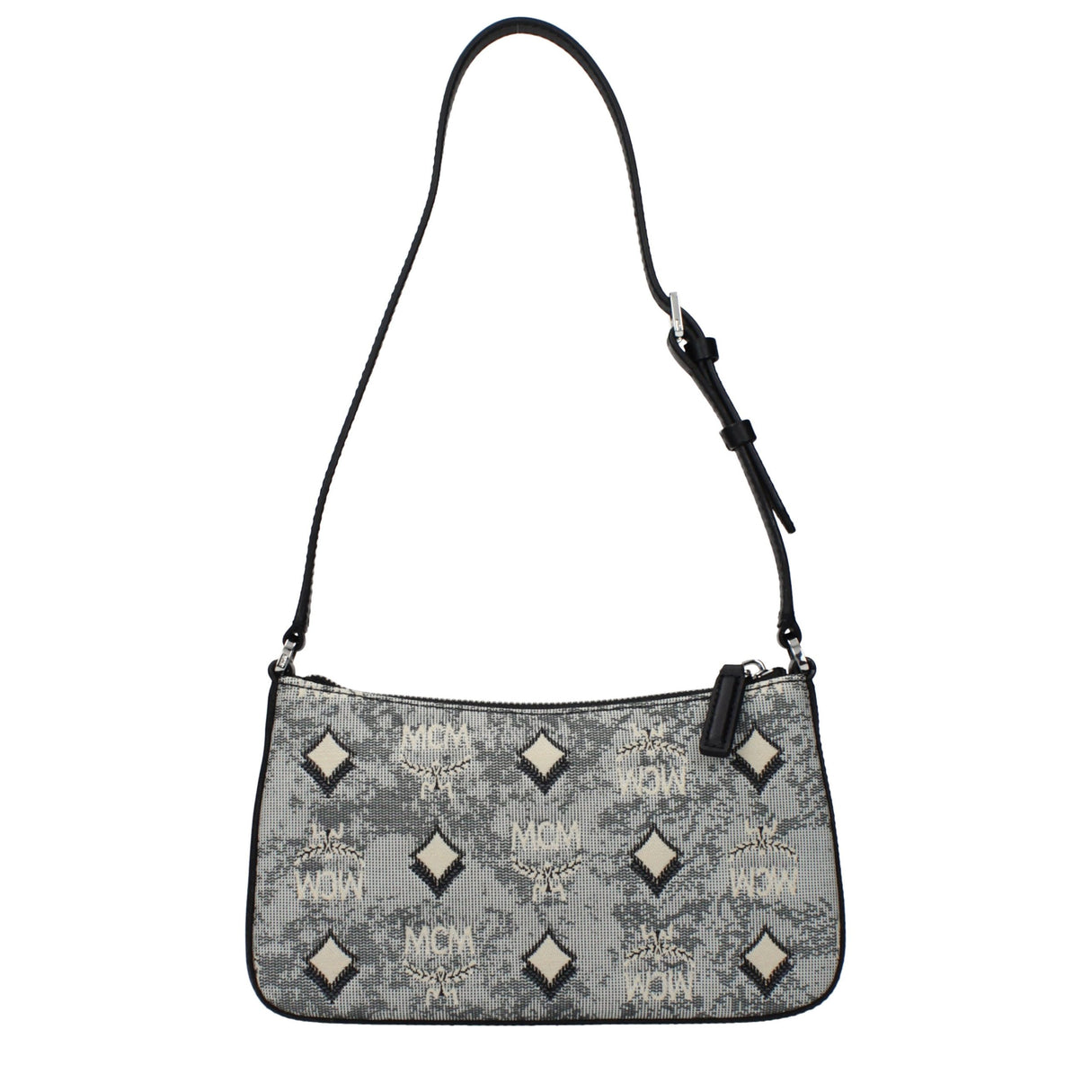 MCM Gray Fabric Crossbody Bag