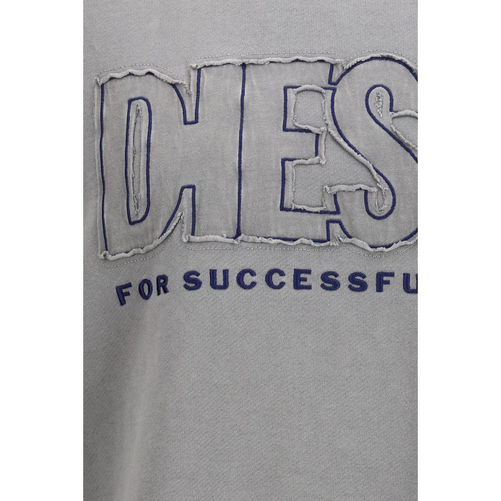 Diesel Gray Cotton Sweatshirt