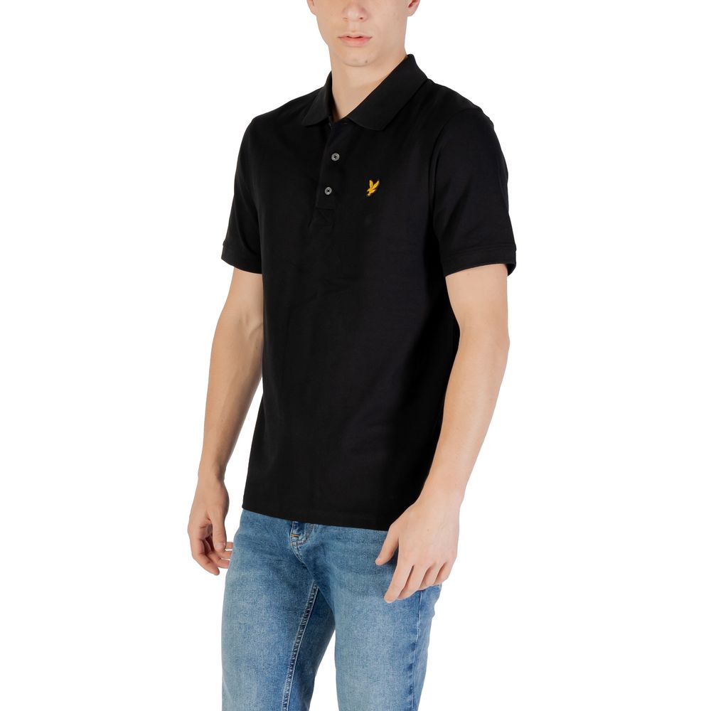 Lyle & Scott Black Cotton Polo Shirt