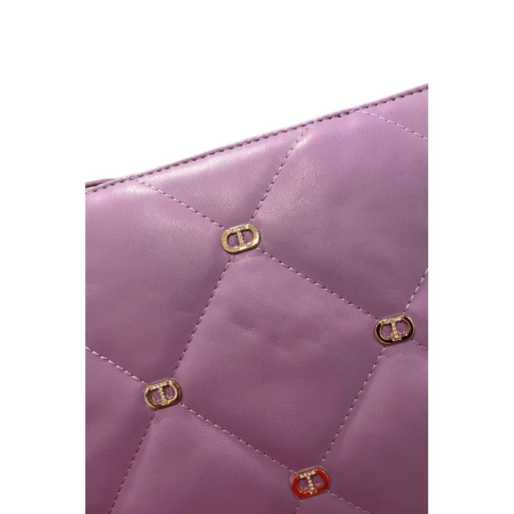 Twinset Purple Faux Leather Women Crossbody Bag