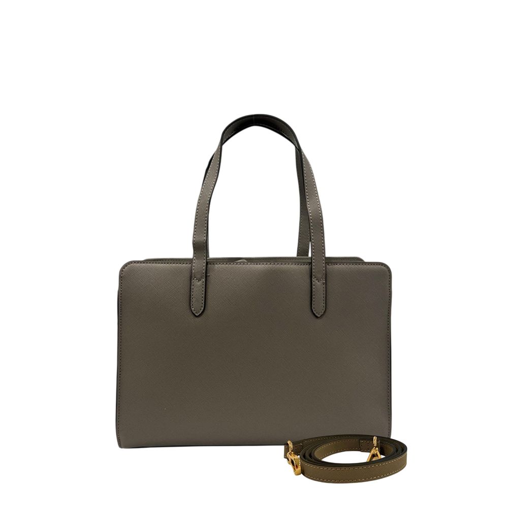 Twinset Grey PU Women Shoulder Bag