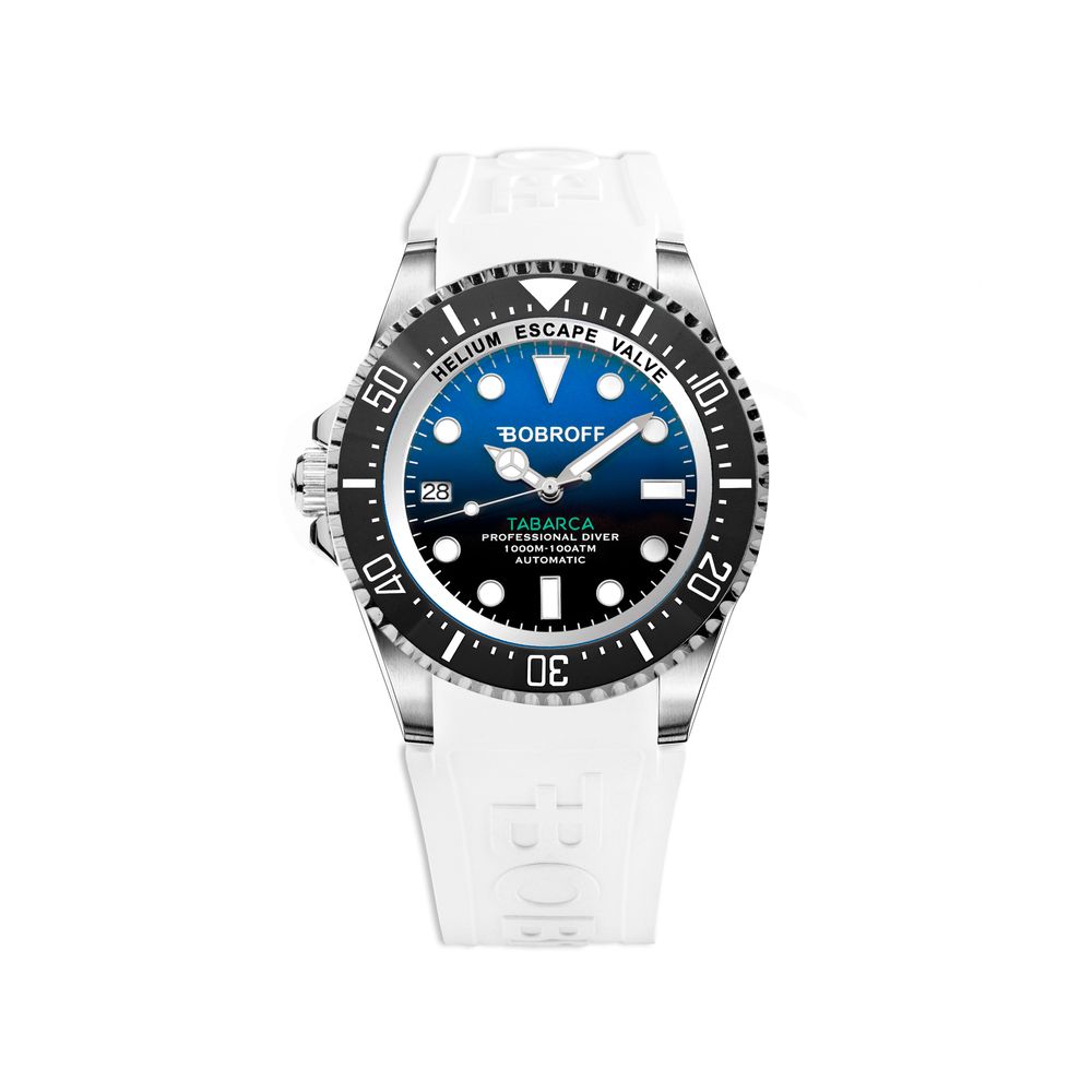 Bobroff White Rubber Sport Watch