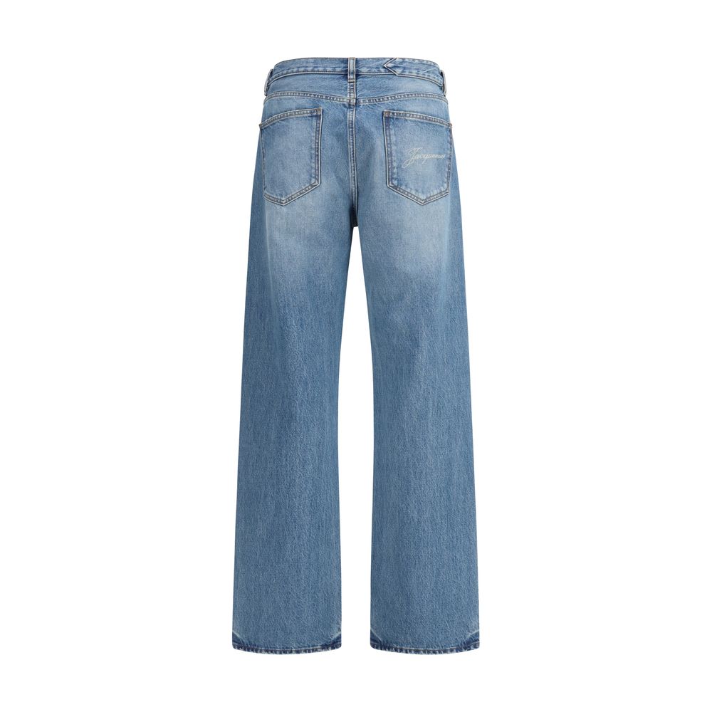 Jacquemus Blue Cotton Jeans Denim