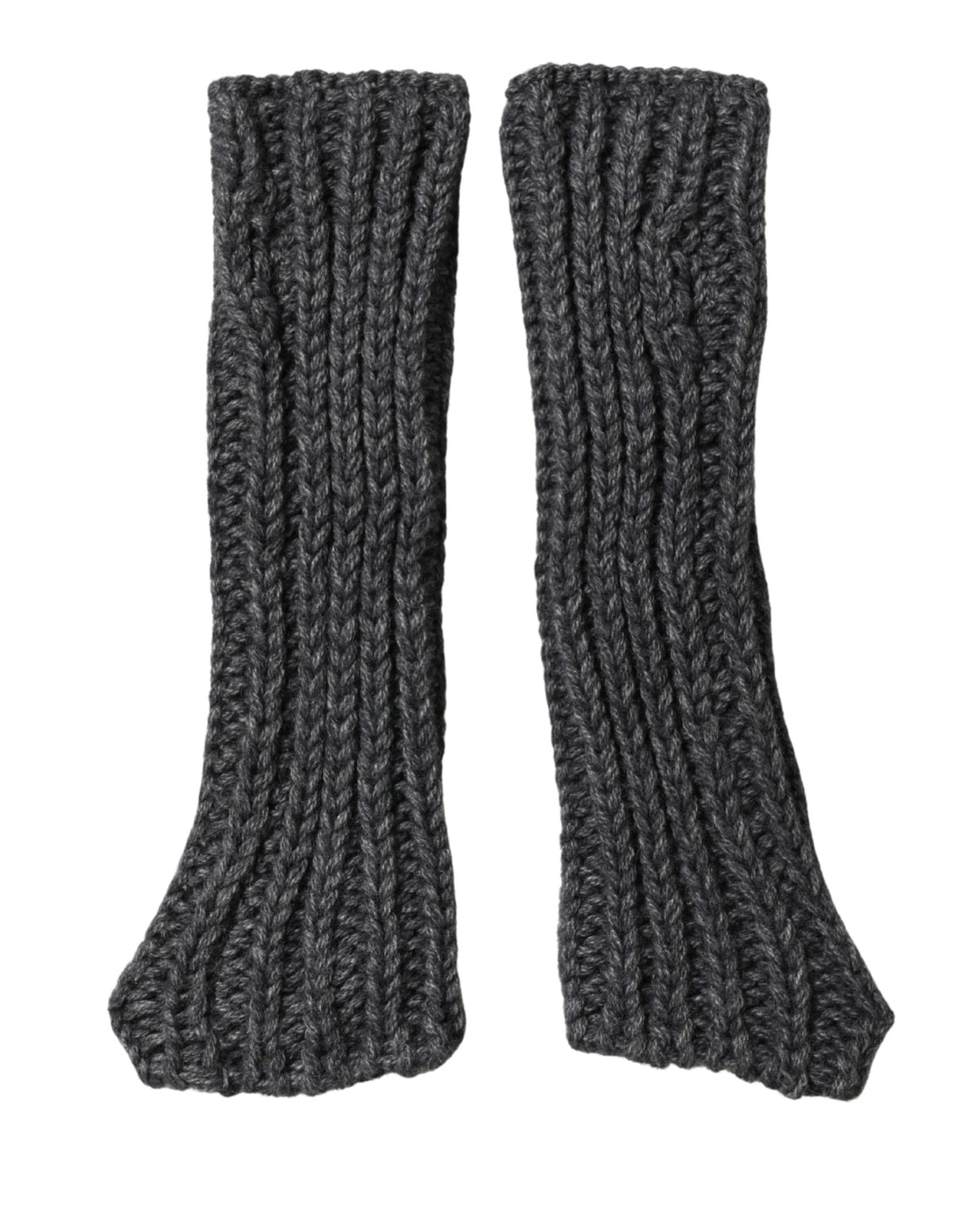 Dolce & Gabbana Gray Acrylic Knitted Fingerless Arm Warmer Gloves