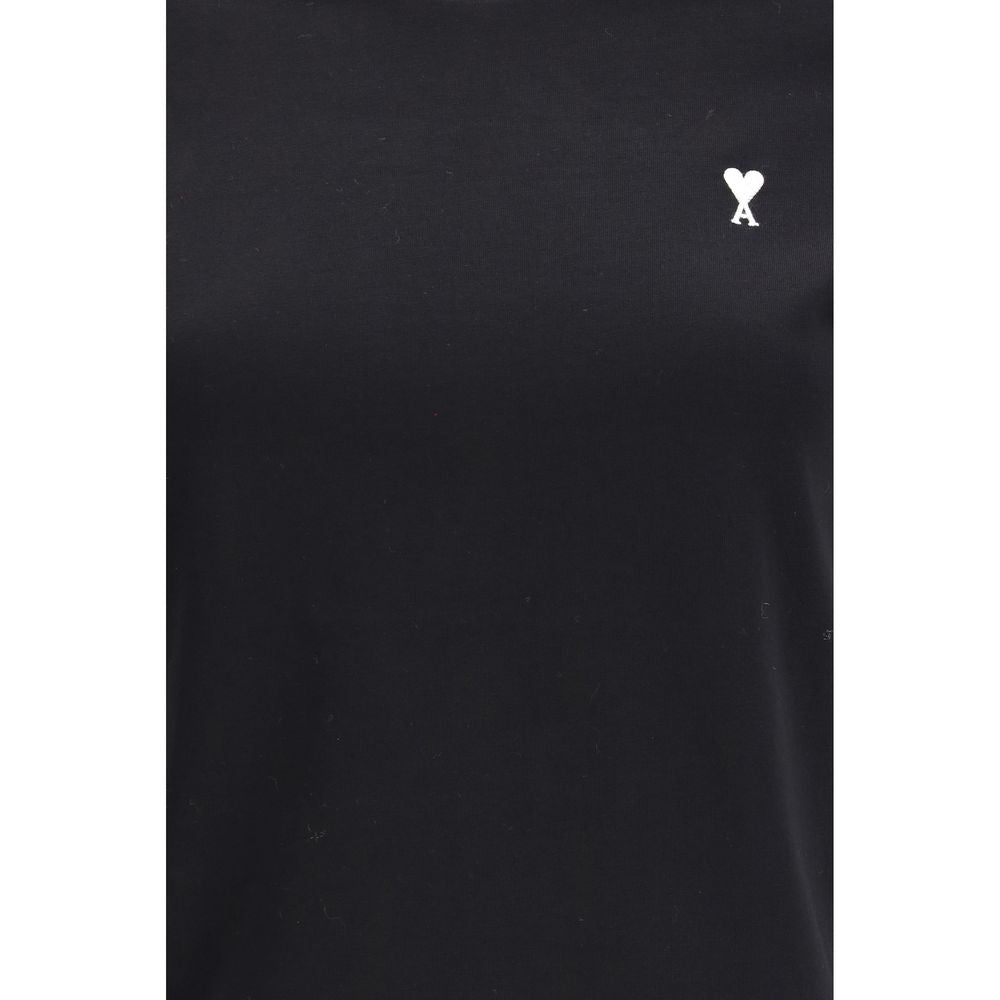 Ami Paris Black Cotton T-Shirt
